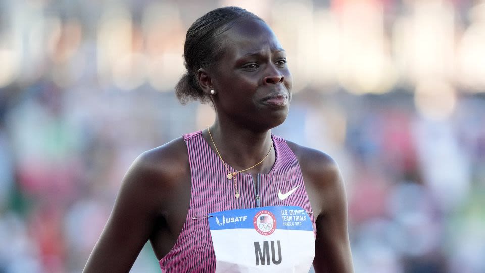 Athing Mu’s hopes of defending her Olympic 800m title end after falling at the US trials