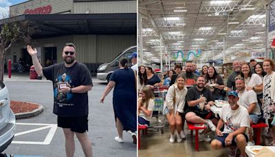 Wife Plans Surprise Birthday Party for Husband at Costco — But He Doesn't Realize Everyone Is There for Him (Exclusive)