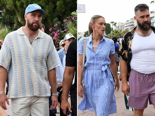 Travis Kelce Wears 'Fearless' Friendship Bracelet as He Steps Out in Cannes with Jason and Kylie