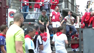 Miguel Reta es el pastor amuleto de la curva de Mercaderes en los Sanfermines