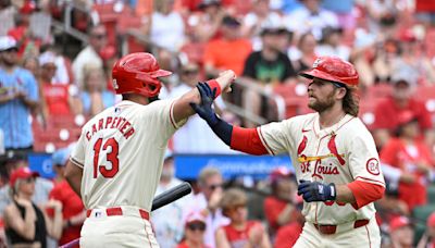 Burleson's first big league multi-homer game lifts Cardinals over Giants 9-4 and back over .500