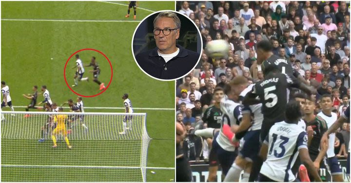 Why Paul Merson believes Gabriel’s goal vs Tottenham should have been disallowed