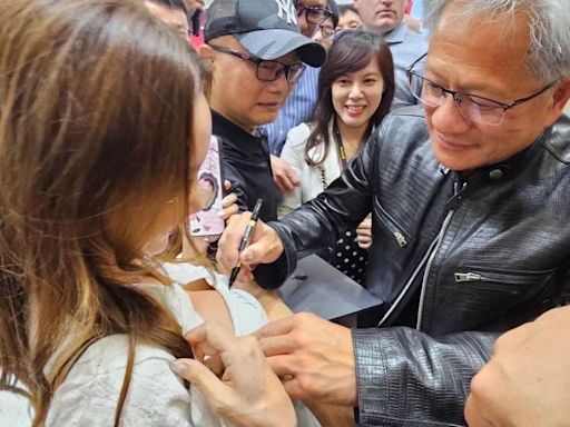 Bilionário popstar: líder da Nvidia, que virou a 2ª empresa mais valiosa do mundo, deu até autógrafo no peito de uma mulher