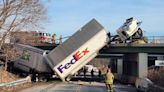 5 people, including infant, injured after FedEx semitrailer rolls over bridge in New York: Officials