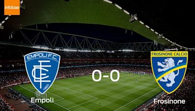 Empoli y Frosinone no encuentran el gol y se reparten los puntos 0-0