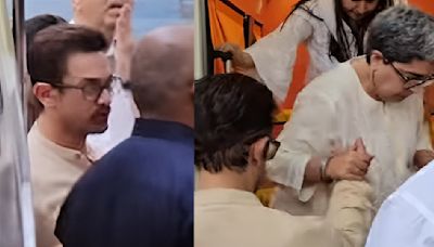 Aamir Khan helps ex-wife Reena Dutta at her father's last rites; fans praise his true gentleman behavior: WATCH