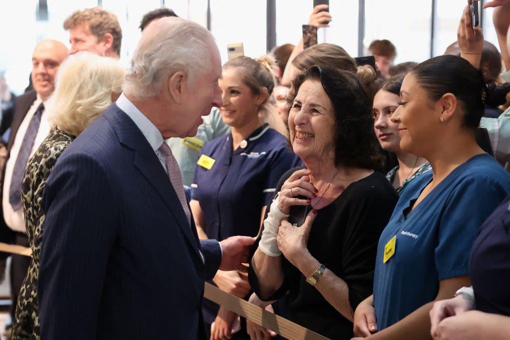 King Charles Holds Hands With Cancer Patients