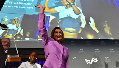 Nancy Pelosi visits Baltimore’s Pratt Library for a campaign rally, err, book tour