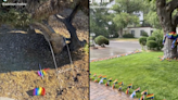 Man plasters his home with Pride decor after vandals attacked lawn flag: ‘If one flag bothered you that much, you are going to hate me after this’