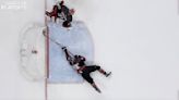 Hurricanes' Jordan Martinook Sprawls Out for Perhaps the Best Save of NHL Playoffs