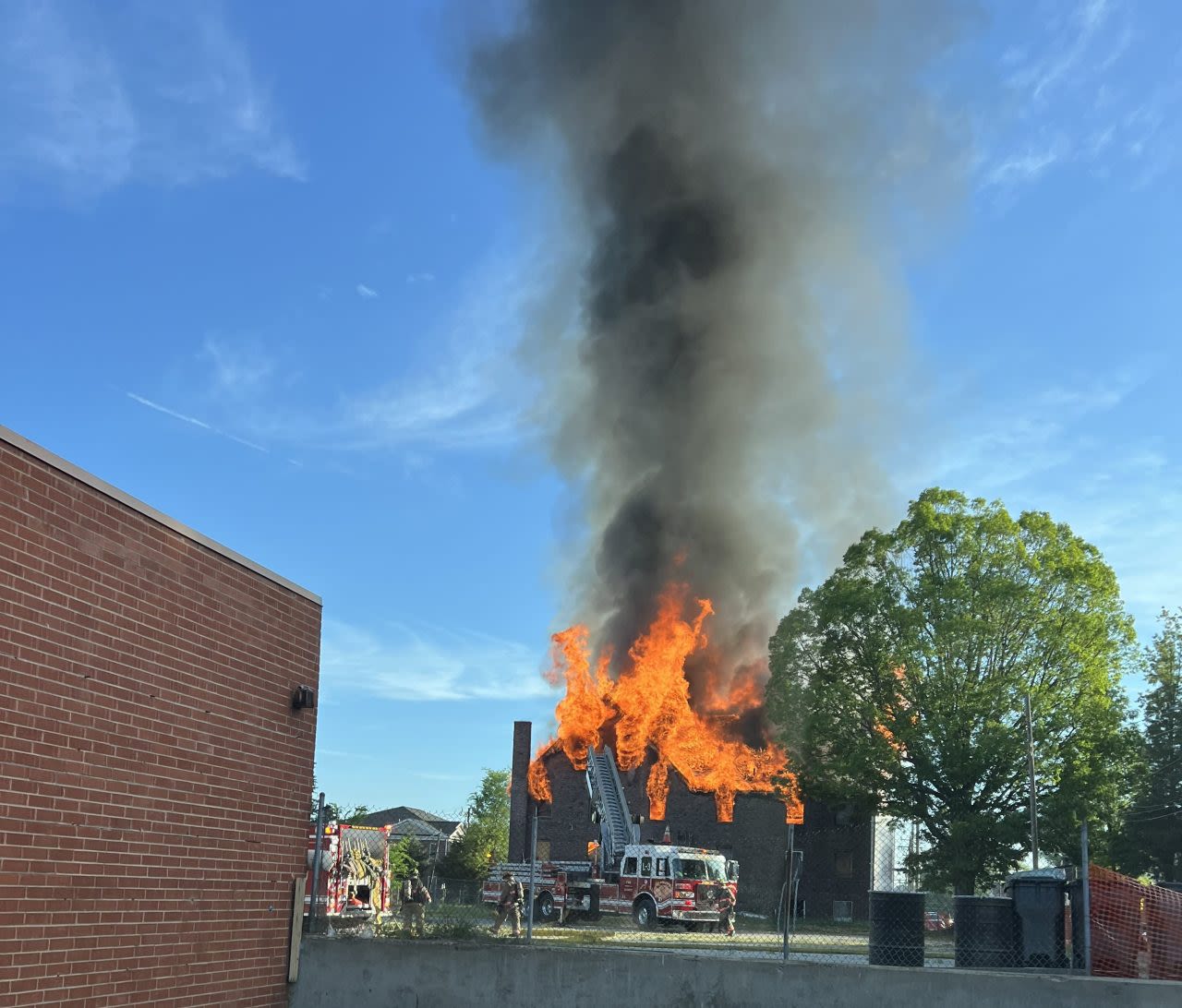 PHOTOS: Durham fire reported at abandoned church