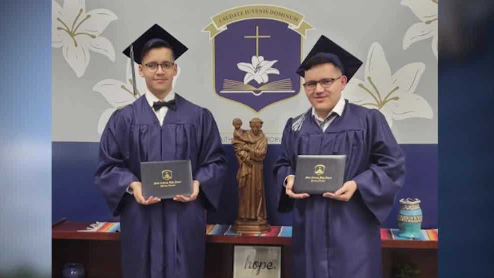 Twin brothers graduate top of their high school class