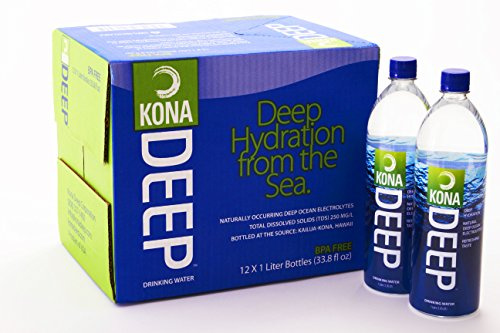 Kona Deep: Deep Ocean Drinking Water, Case of 12, 1L Bottles