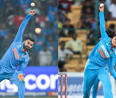 'No.18 Connection': Fans React To Smriti Mandhana's Similar Bowling Action To Virat Kohli During IND vs SA 2nd Women's ODI