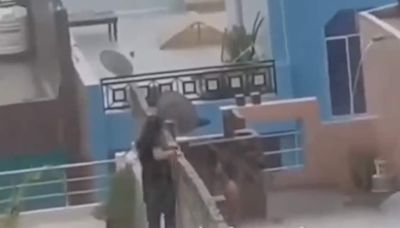 Barish Ka Sahi Istemal: Video Of Couple Romancing Secretly On Roof During Rain Goes Viral; Watch