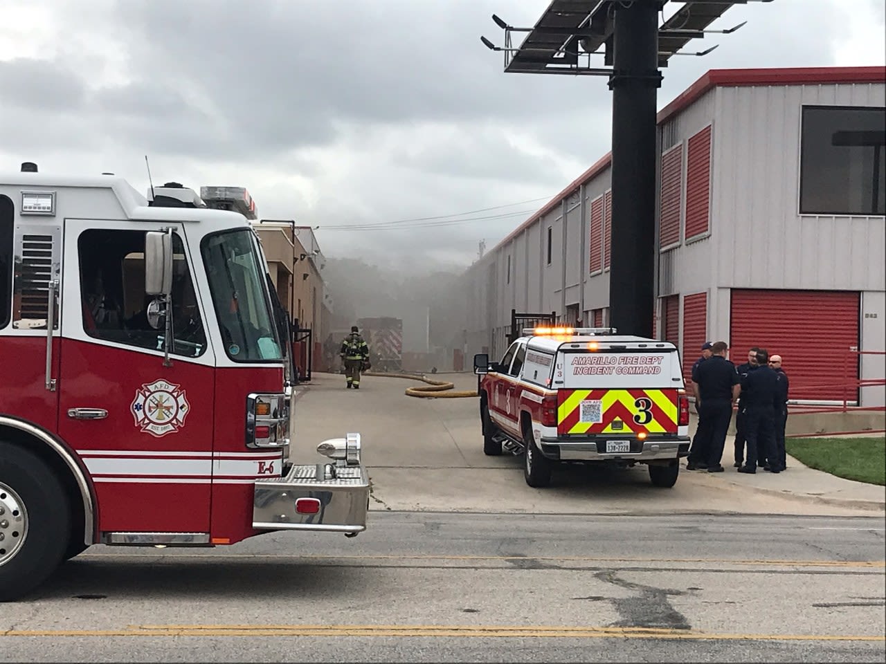 1 hospitalized with gunshot wound after Friday morning fire at Amarillo storage facility