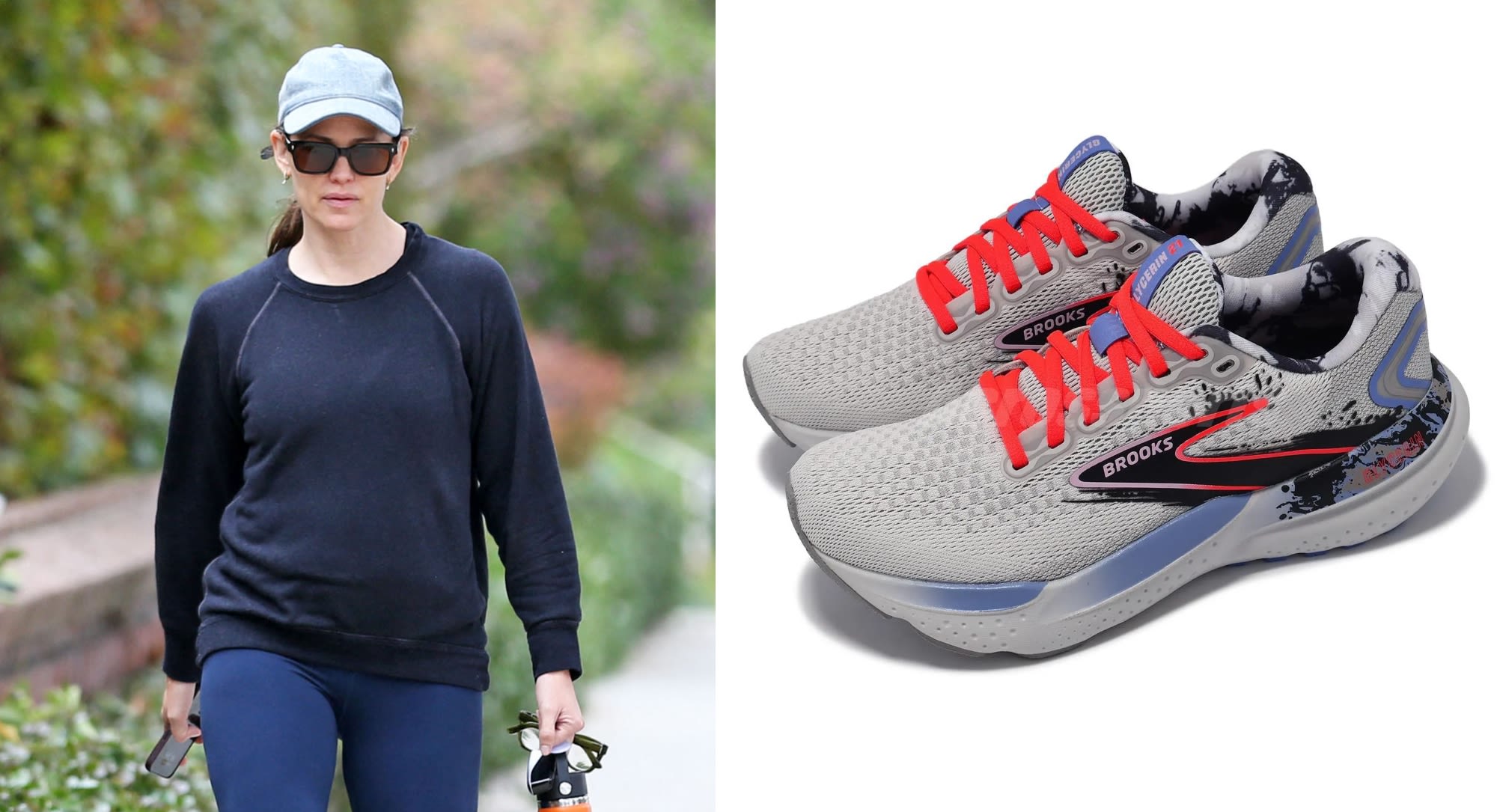 Jennifer Garner Laces Up Vibrant Brooks Glycerin 21 Sneakers in Los Angeles