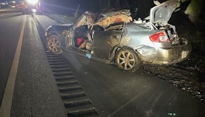 Man, 25, seriosuly injured after car crash on I-93 in NH