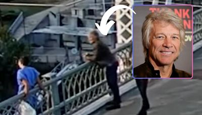 Video: NJ rocker Jon Bon Jovi helps woman on Nashville bridge