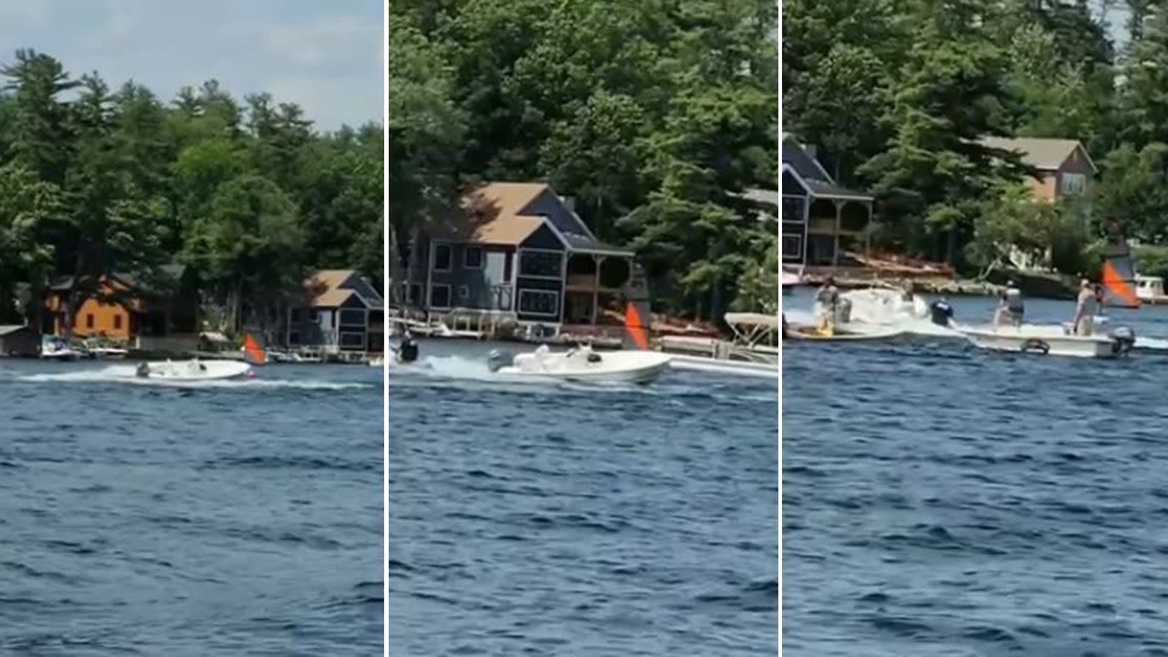 New Hampshire teen jumps onto out-of-control boat after sailing instructor falls overboard