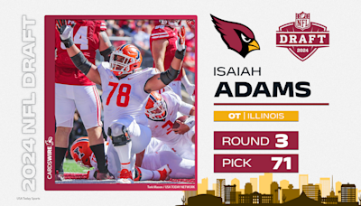 Expected role for rookie OL Isaiah Adams for the Cardinals in 2024
