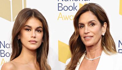 Kaia Gerber Takes Page Out of Mom Cindy Crawford’s Book in White Bodycon Maxi Dress on Red Carpet