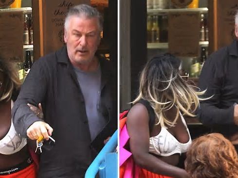 Alec Baldwin seen smacking phone out of woman's hand who demanded he shout 'Free Palestine'