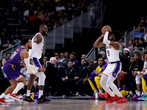 Family affair as LeBron, Bronny James make Lakers bow