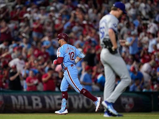 Phillies back Nola with 3 homers and down Dodgers 5-1 to finish 3-game sweep