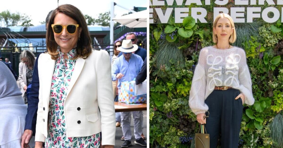 Carole Middleton joins Katherine Ryan and Bear Grylls for Wimbledon Day Four