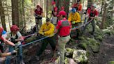 ‘Elderly’ hiker falls 40 feet near Sahalie Falls; Crews use rope system to reach him