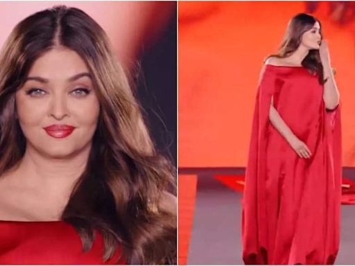 Aishwarya Rai Bachchan conquers the ramp in a stunning balloon-hem red dress at Paris Fashion Week 2024 | Hindi Movie News - Times of India