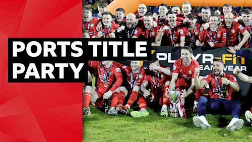 Portadown: Champions celebrate title success at Shamrock Park