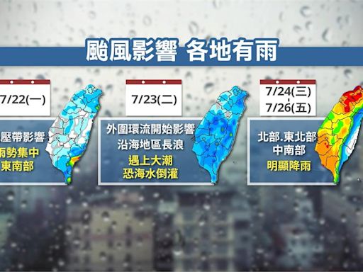 颱風來了! 靠近台灣時恐成"中颱"週三.週四影響最劇
