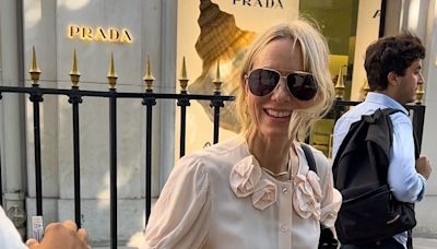 Naomi Watts puts on a chic display as she goes shopping at Prada