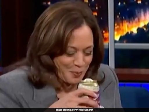 "Cheers": Kamala Harris Drinks Beer During TV Interview