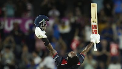 Aaron Jones hits 10 sixes as US beats Canada by 7 wickets to open T20 World Cup