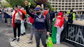 Chants of ‘shame on you’ greet guests arriving for the annual White House correspondents’ dinner