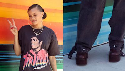 Andra Day Reaches New Heights in Brown Platform Boots at BET Awards Media House in Los Angeles