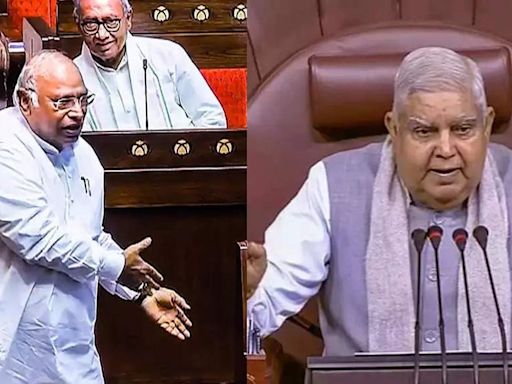 Sarcastic comment sparks Jagdeep Dhankhar-Mallikarjun Kharge spat | India News - Times of India