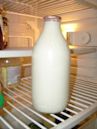 Glass milk bottle