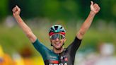 Jai Hindley wins Tour de France stage five to take yellow jersey