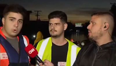 Ao vivo na CNN, homem grita 'Globo lixo' e leva bronca de repórter