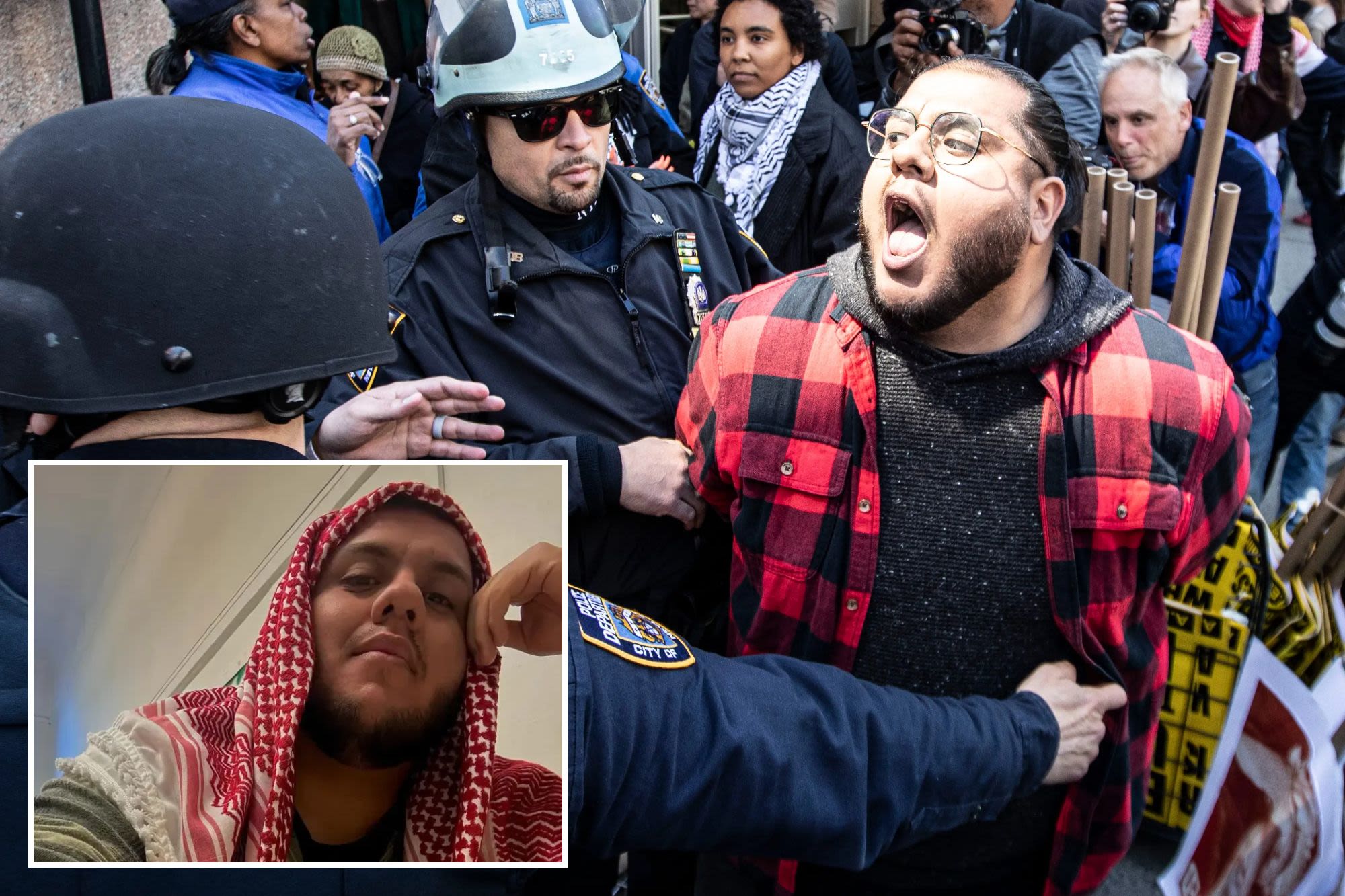 Brooklyn educator who called Zionists ‘pigs’ is cuffed at Columbia protest: ‘Fire him now’