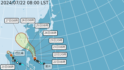 氣象專家：凱米今將增強為中度颱風 周三四最近台灣時強度達巔峰