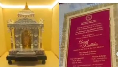 Anant-Radhika's Extravagant Wedding Invite: Giant Silver Temple, Gold Idol, Handwritten Note From Nita Ambani, and Much More