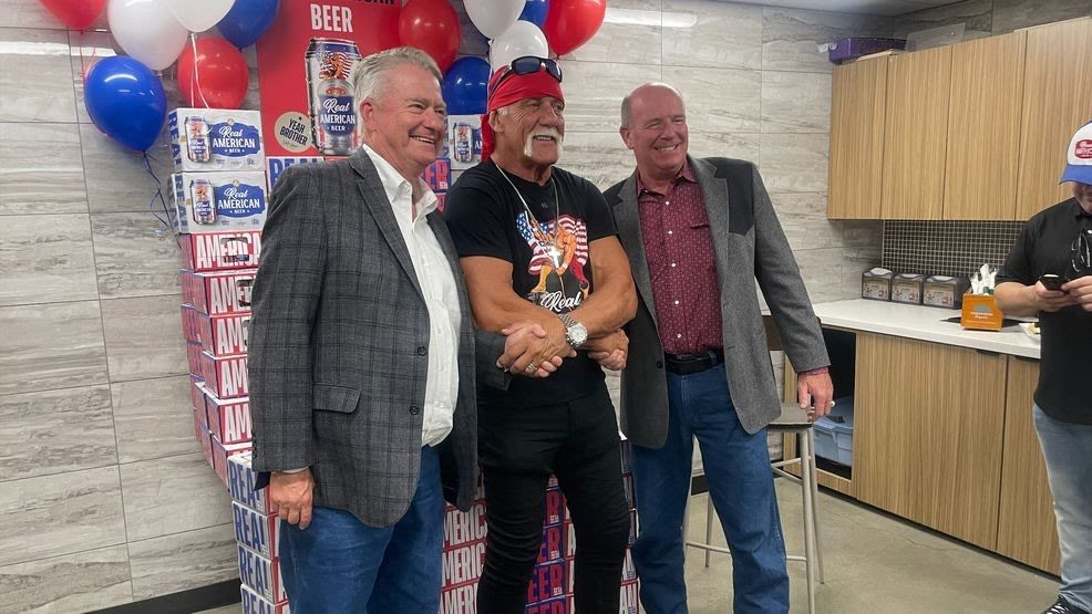 Wrestling legend Hulk Hogan is in Boise promoting Real American Beer