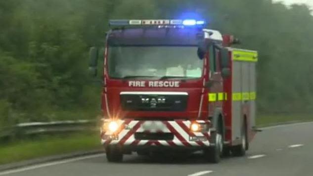 Fire crews battle blaze at building in Lostwithiel