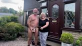 Naked decorator spotted painting woman's house but giggling police let him carry on