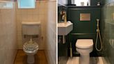 Gen Z homeowner's dramatic transformation of "strange" toilet goes viral